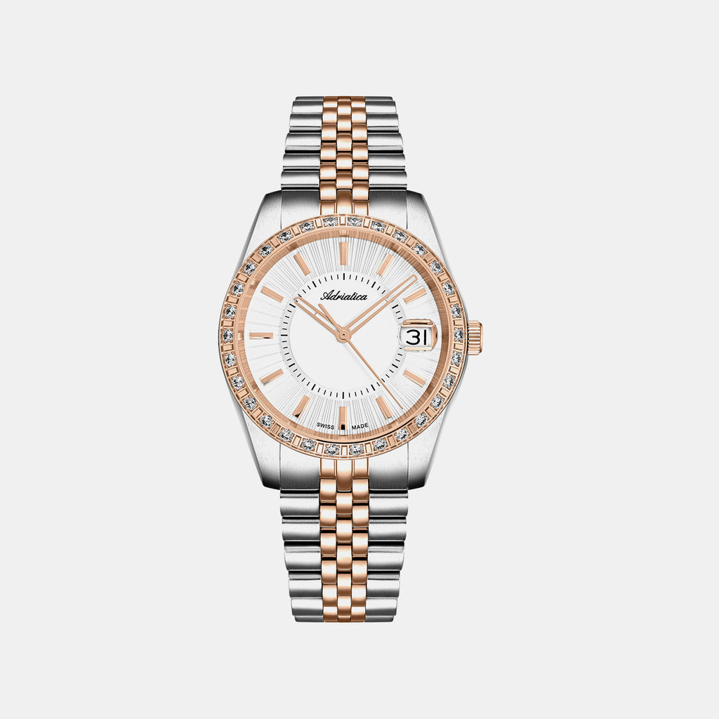 Precious Women Quartz Silver Dial Analog Stainless Steel Watch A3801.R113QZ