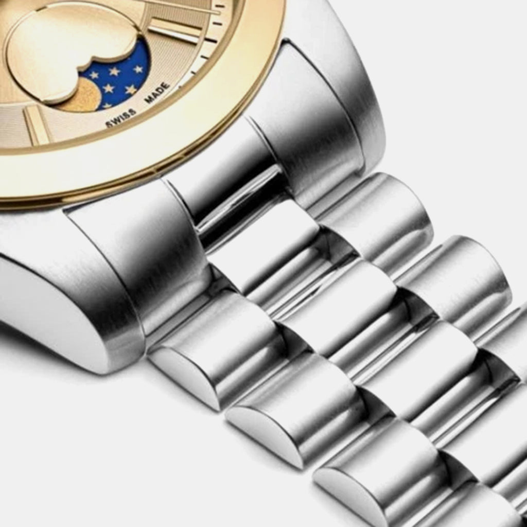 Moonphase for her Women Quartz Champagne Dial Analog Stainless Steel Watch A3802.2111QF