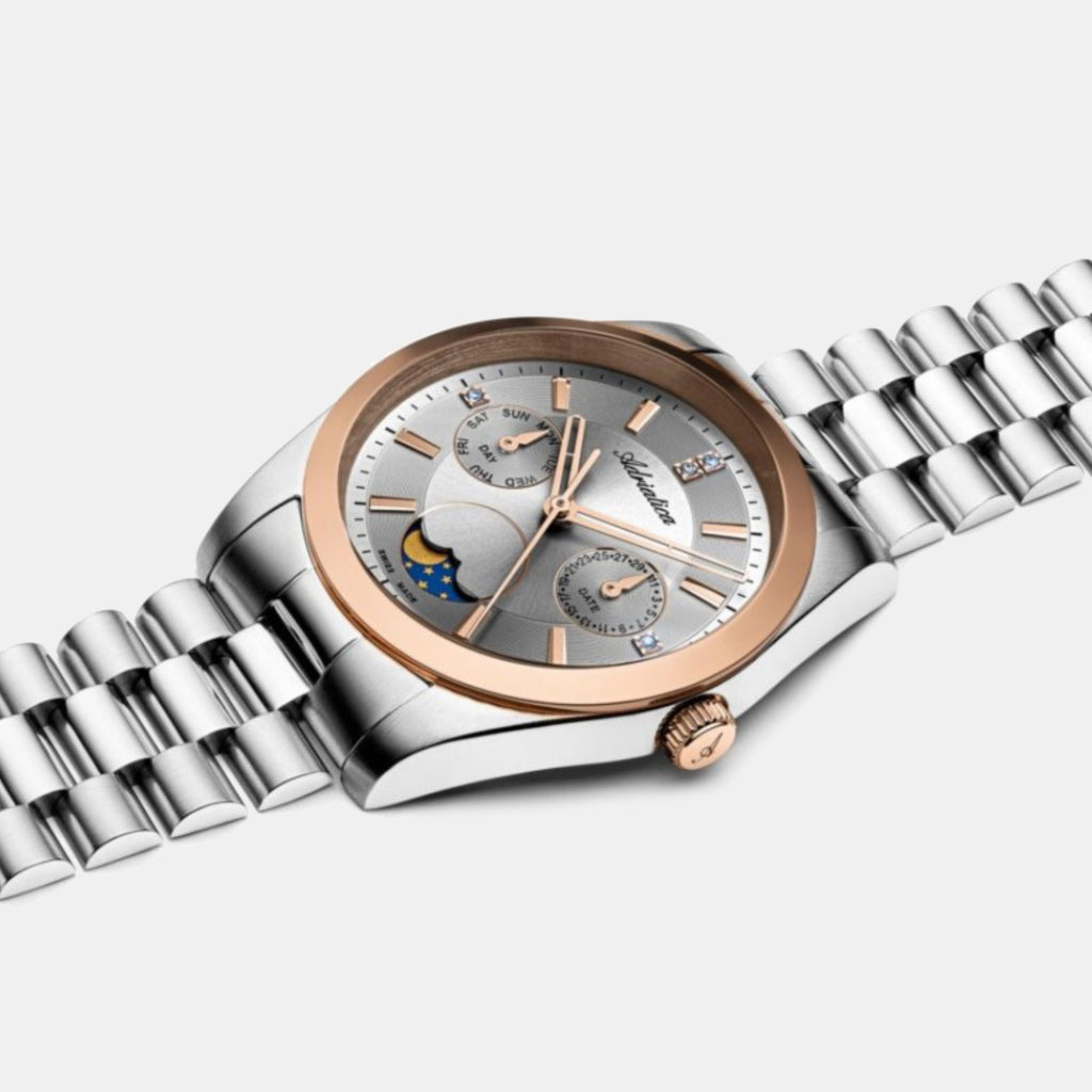 Women Quartz Silver Dial Multi-Function Stainless Steel Watch A3802.R117QF