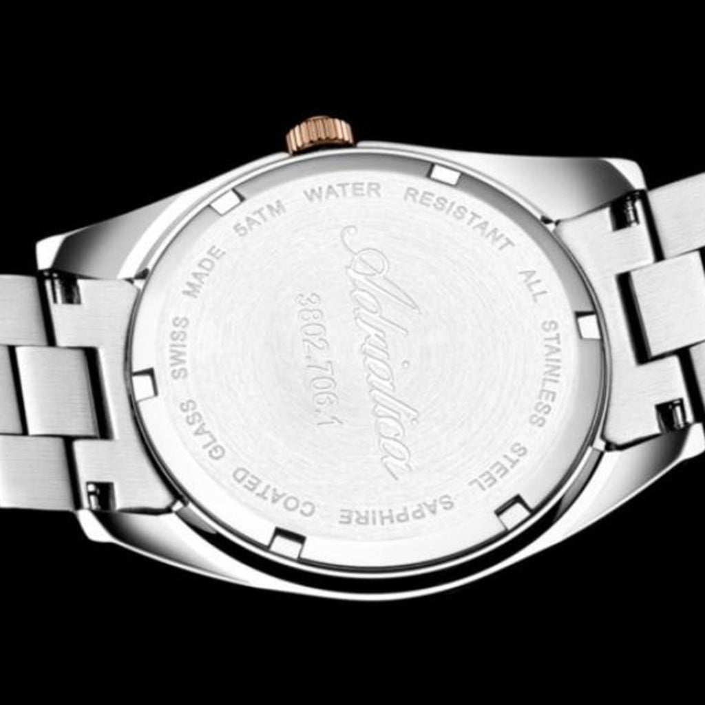 Women Quartz Grey Dial Multi-Function Stainless Steel Watch A3802.R117QF