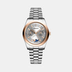 Women Quartz Silver Dial Multi-Function Stainless Steel Watch A3802.R117QF