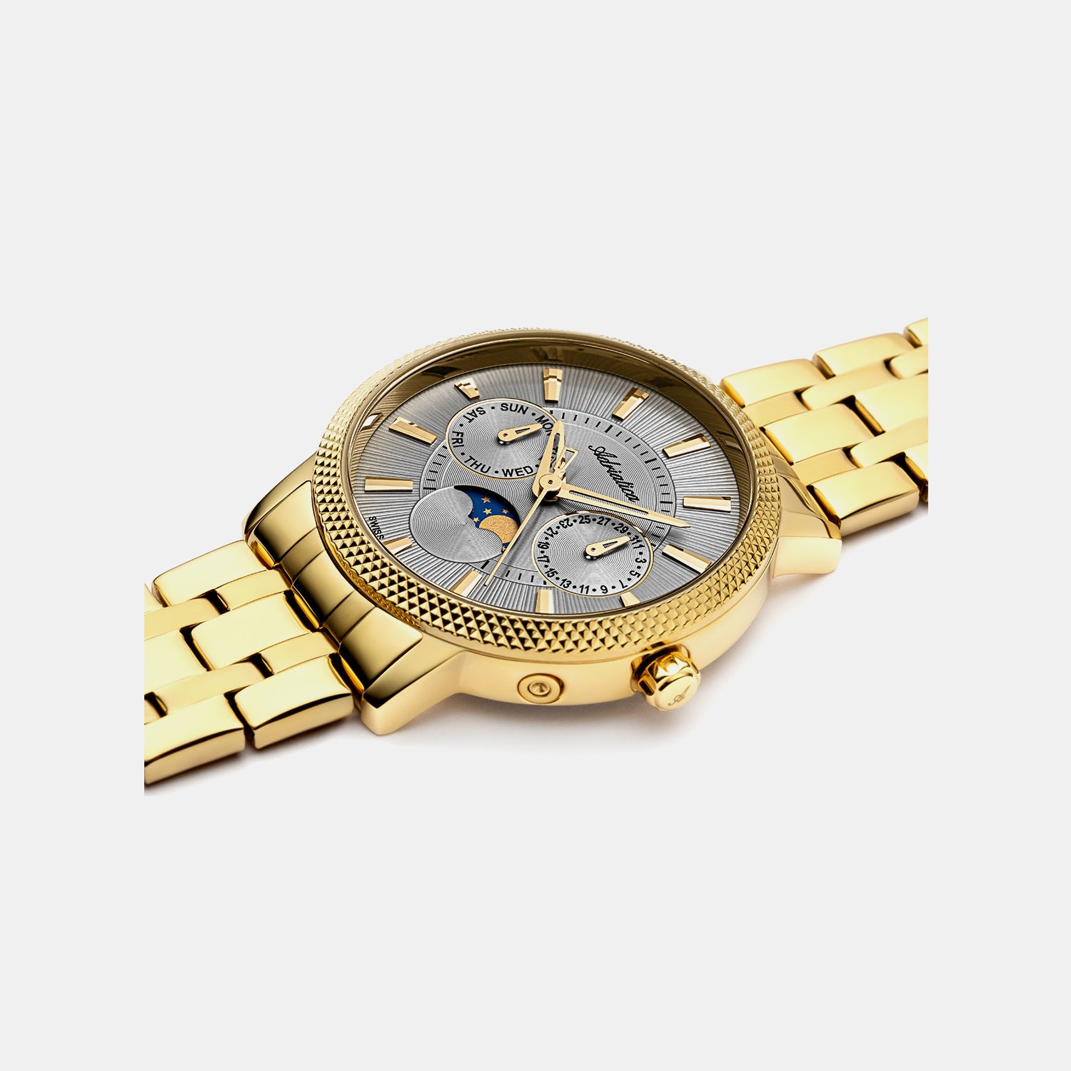 Moonphase For Her Women Quartz Grey Dial Multi-Function Stainless Steel Watch A3808.1117QF