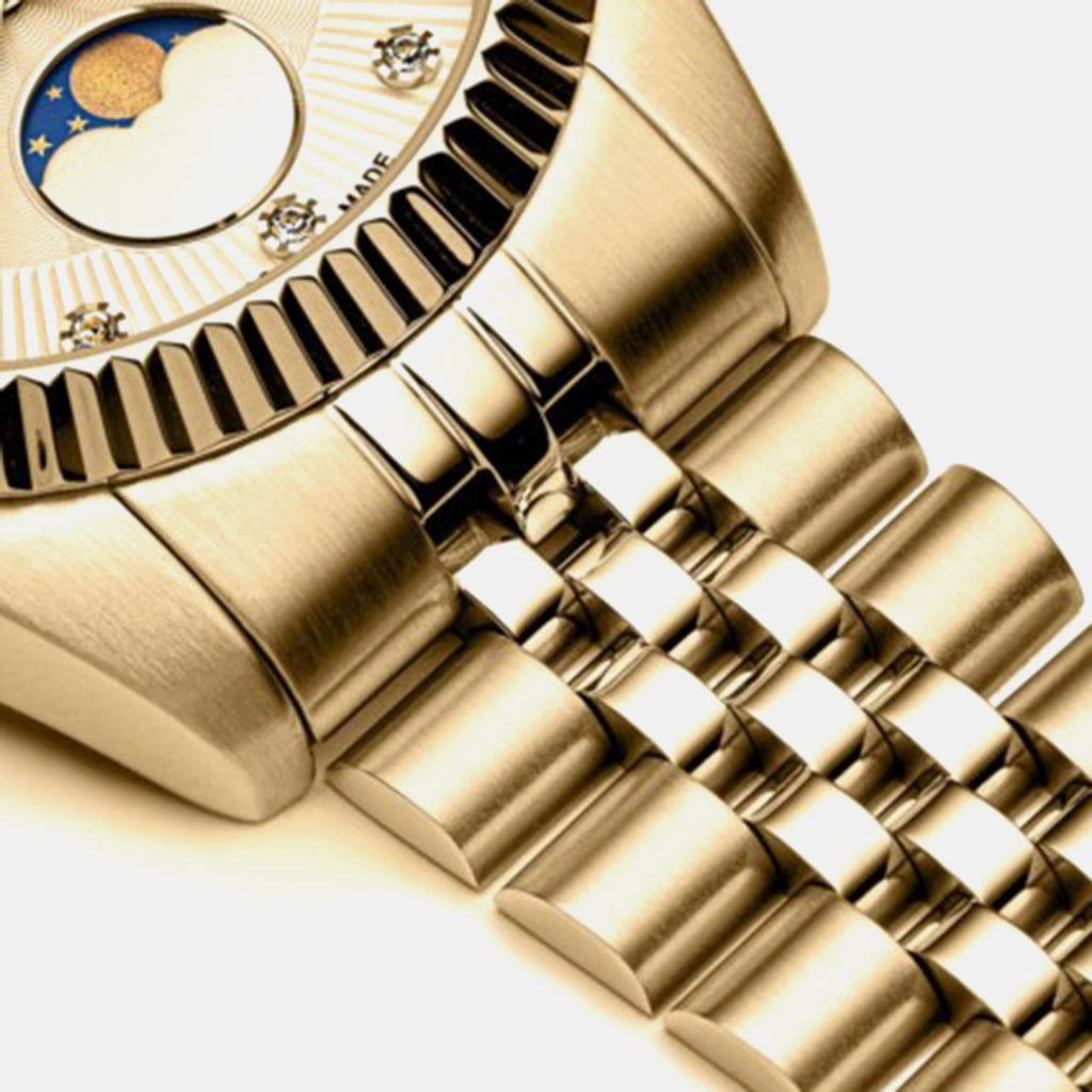 Moonphase Women Quartz Gold Dial Multi-Function Stainless Steel Watch A3809.1141QF