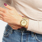 Moonphase Women Quartz Gold Dial Multi-Function Stainless Steel Watch A3809.1141QF