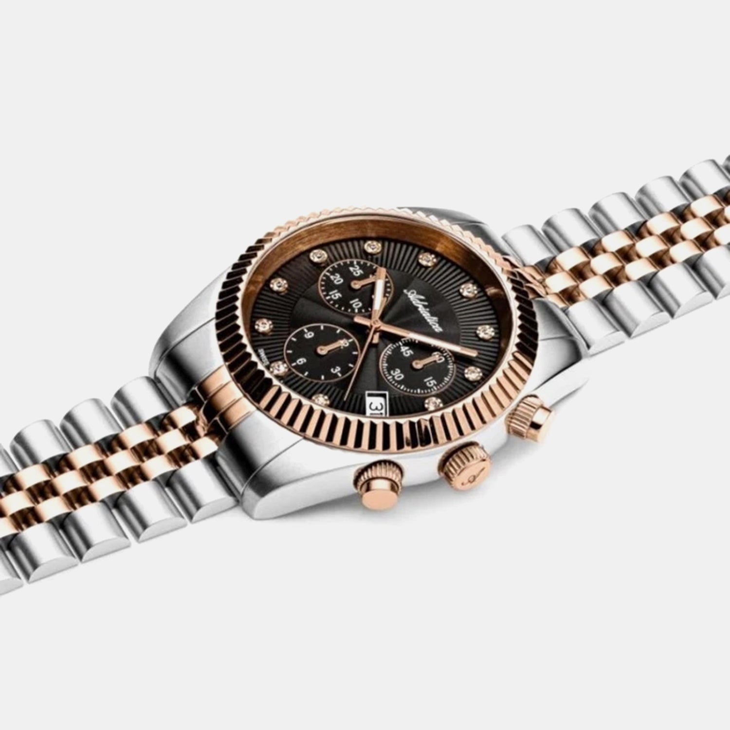 Women Quartz Grey Dial Chronograph Stainless Steel Watch A3809.R1R6CH