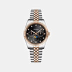 Classic Women Quartz Grey Dial Multi-Function Stainless Steel Watch A3809.R1R6QF
