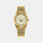 Moonphase Women Quartz Gold Dial Multi-Function Stainless Steel Watch A3809.1141QF