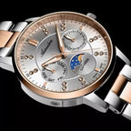 Moonphase For Her Women Quartz Grey Dial Multi-Function Stainless Steel Watch A3834.R1R7QF