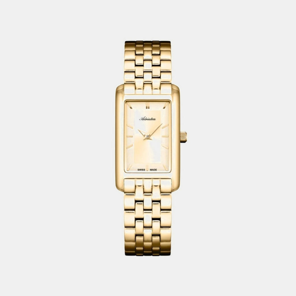 Women Quartz Champagne Dial Analog Stainless Steel Watch A3836.1111Q