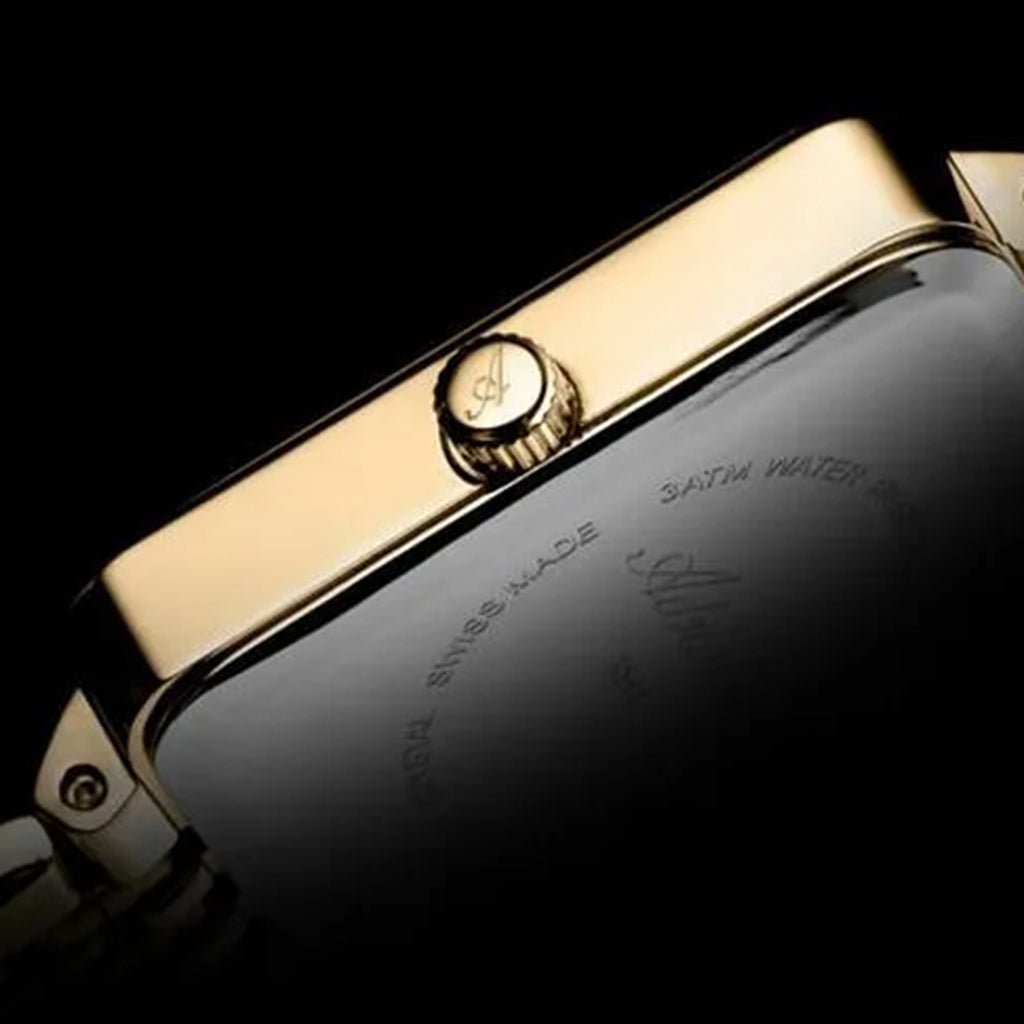 Women Quartz Gold Dial Analog Stainless Steel Watch A3844.1121Q