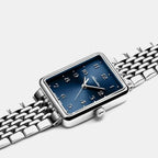 Classic Women Quartz Blue Dial Analog Stainless Steel Watch A3844.5125Q