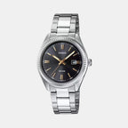 Enticer Women Quartz Black Dial Analog Stainless Steel Watch A474