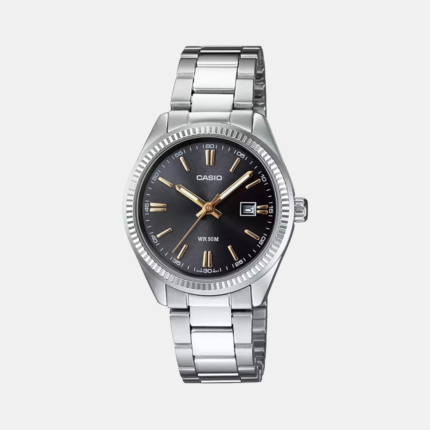 Enticer Women Quartz Black Dial Analog Stainless Steel Watch A474