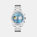 Signa Men Quartz Blue Dial Chronograph Stainless Steel Watch A4B011X1