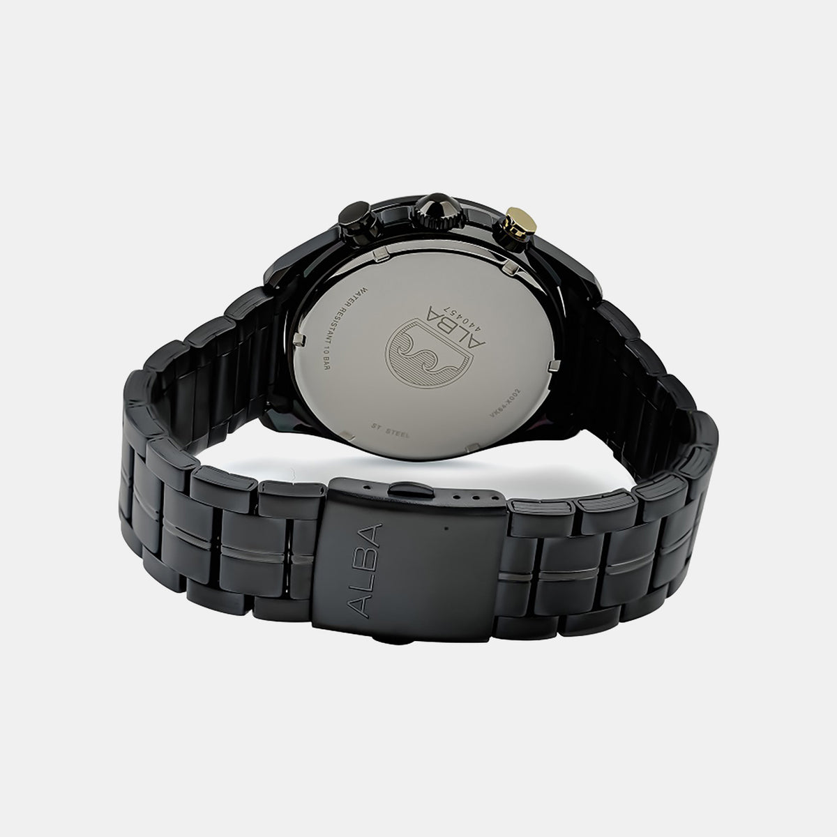 Signa Men Quartz Black Dial Chronograph Stainless Steel Watch A4B013X1