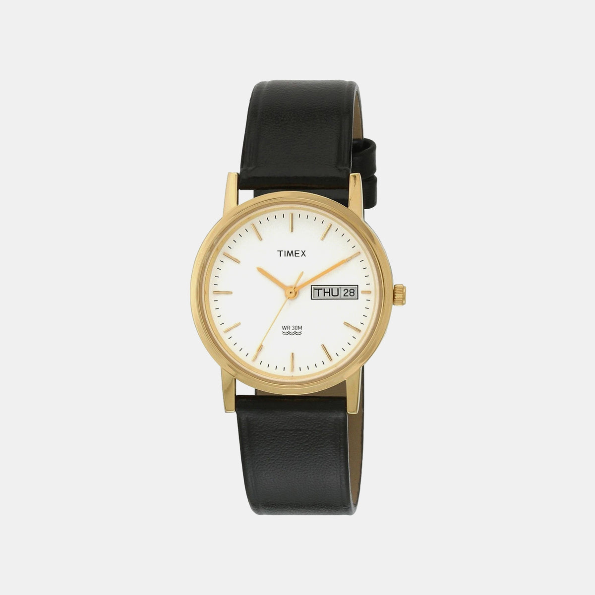 Trendline Men Quartz White Dial Analog Leather Watch A500