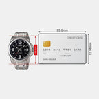 Enticer Men Quartz Black Dial Analog Stainless Steel Watch A550