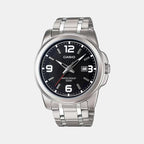 Enticer Men Quartz Black Dial Analog Stainless Steel Watch A550