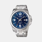 Enticer Men Quartz Blue Dial Analog Stainless Steel Watch A551