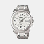 Enticer Men Quartz White Dial Analog Stainless Steel Watch A552
