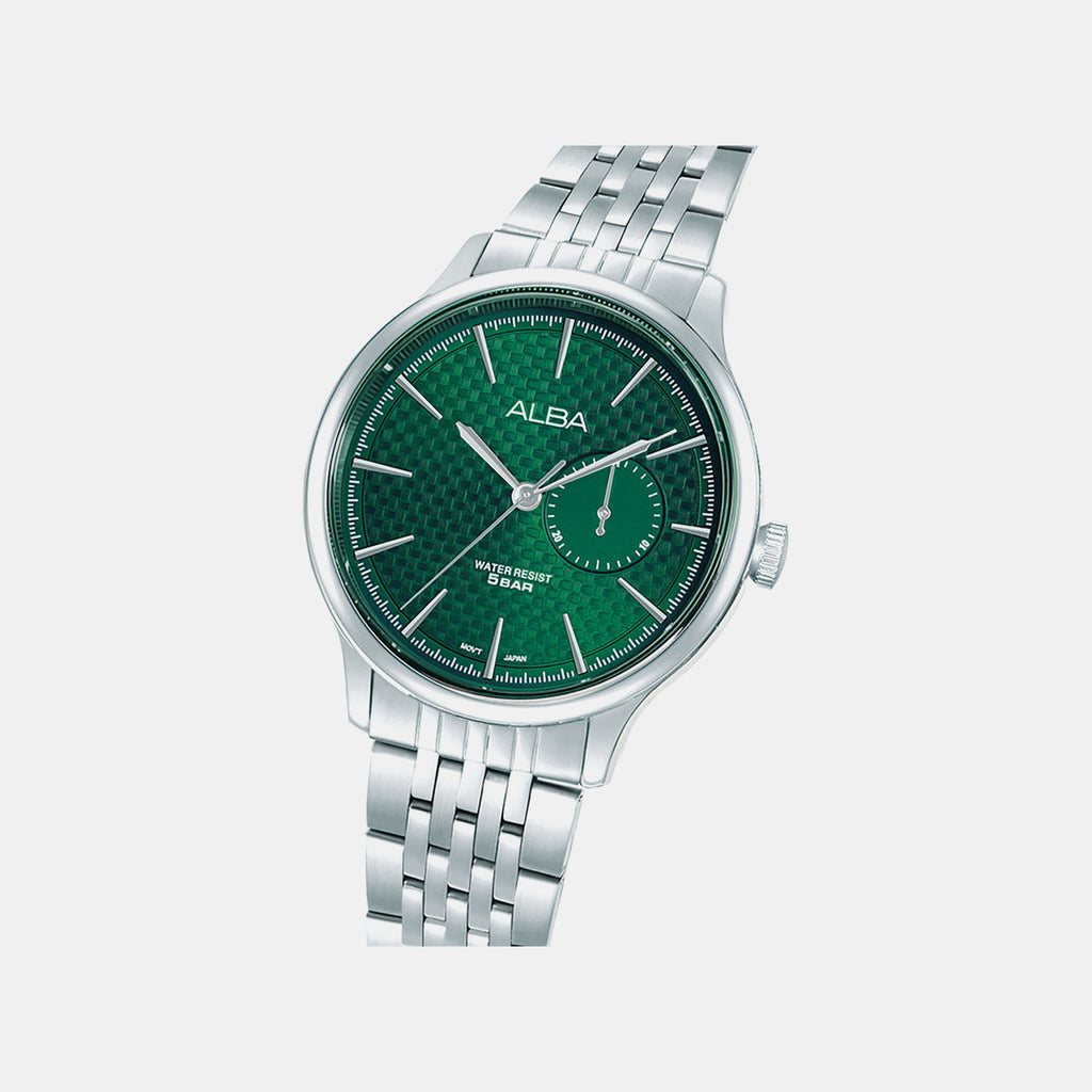 Prestige Men Quartz Green Dial Analog Stainless Steel Watch A5B001X1