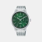 Prestige Men Quartz Green Dial Analog Stainless Steel Watch A5B001X1