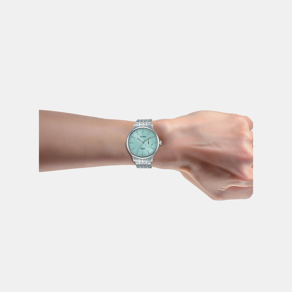 Prestige Men Quartz Light Blue Dial Analog Stainless Steel Watch A5B007X1