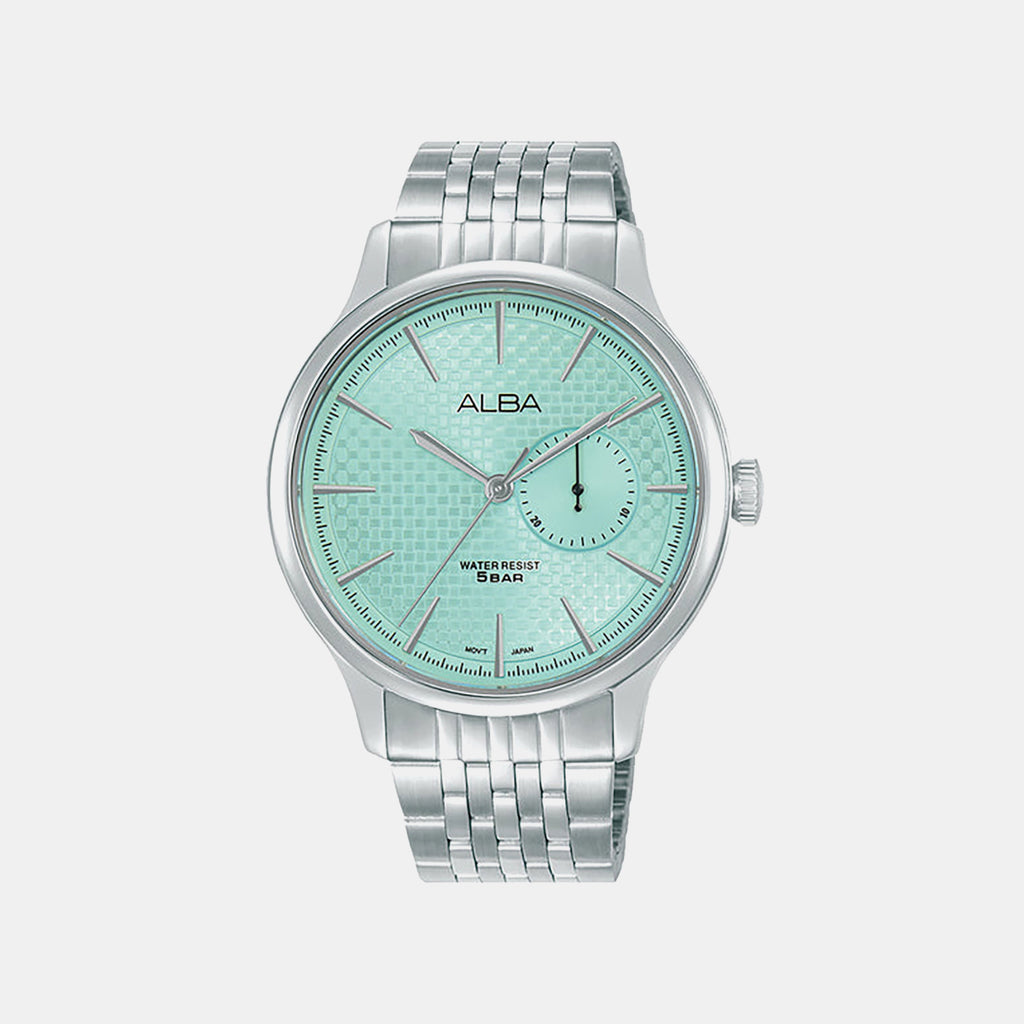 Prestige Men Quartz Light Blue Dial Analog Stainless Steel Watch A5B007X1