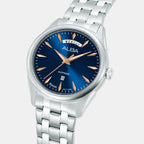 Prestige Men Quartz Blue Dial Analog Stainless Steel Watch A6B005X1