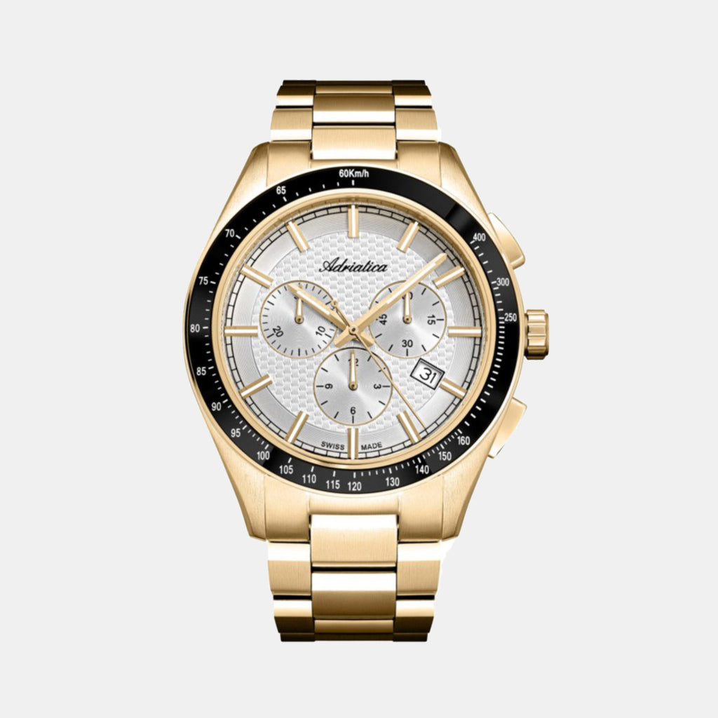 Adriatica Men Quartz Silver Dial Chronograph Stainless Steel Watch A8245.1113CH-1