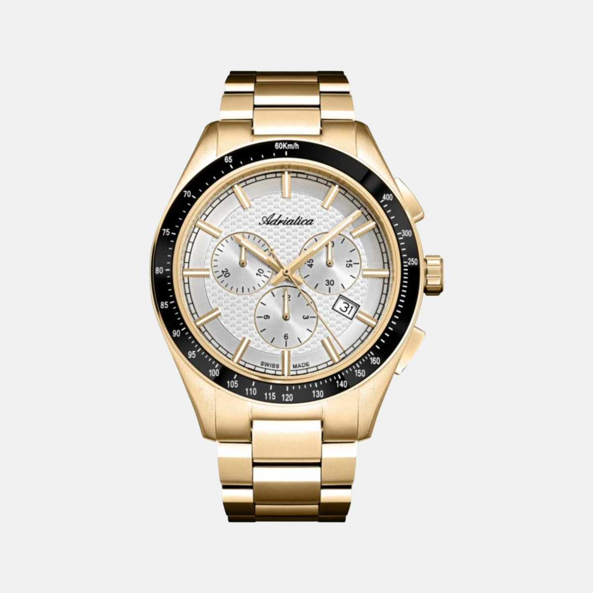 Men Quartz Silver Dial Chronograph Stainless Steel Watch A8245.1113CH