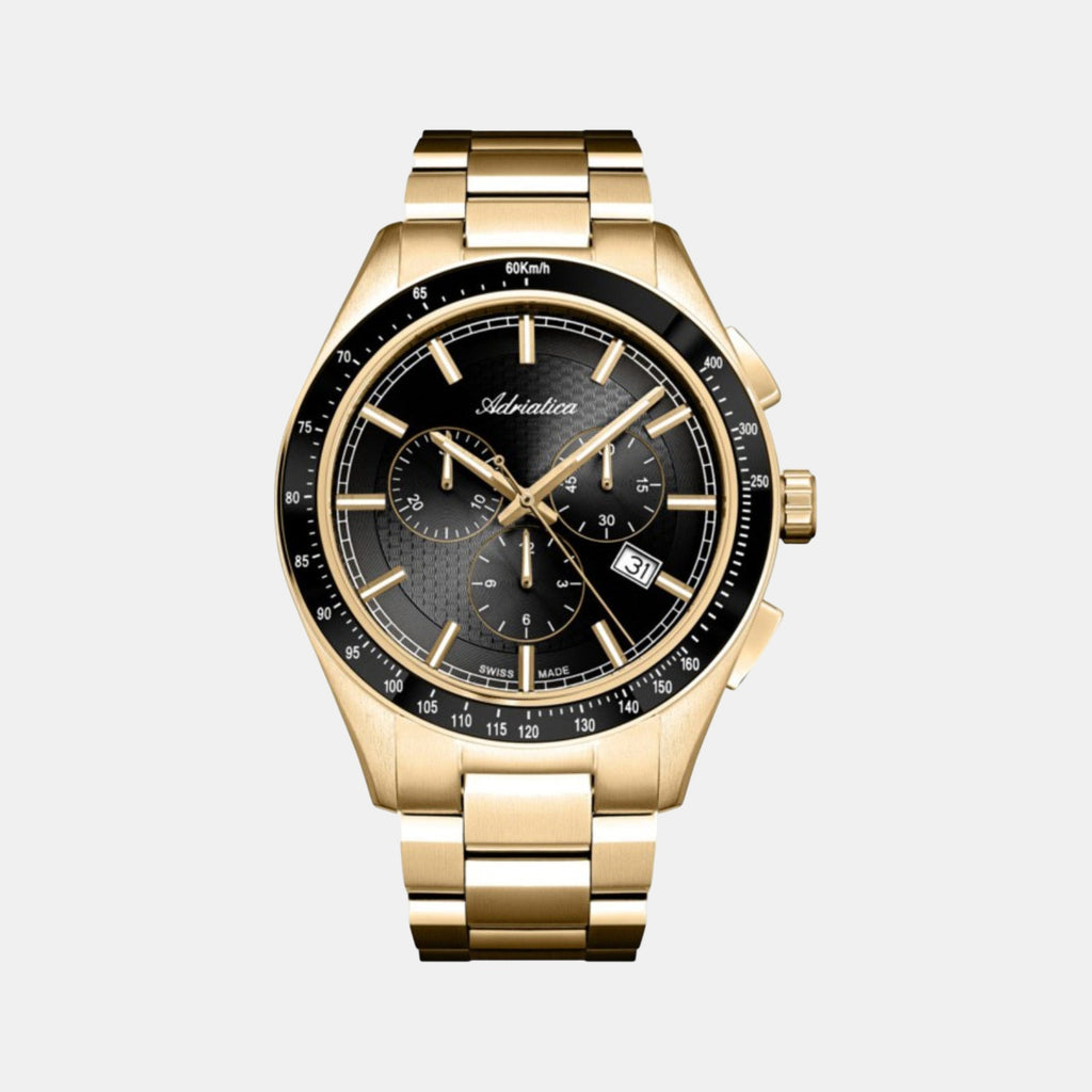 Men Quartz Black Dial Chronograph Stainless Steel Watch A8245.1116CH