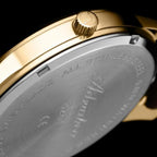 Men Quartz Champagne Dial Analog Leather Watch A8264.1251XLQ