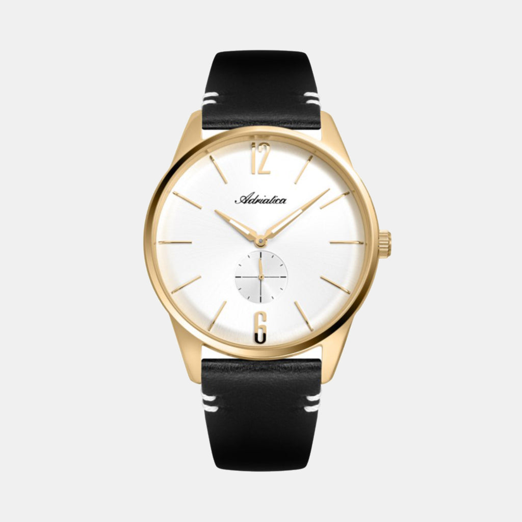 Adriatica Men Quartz Silver Dial Analog Leather Watch A8264.1253XLQ-1