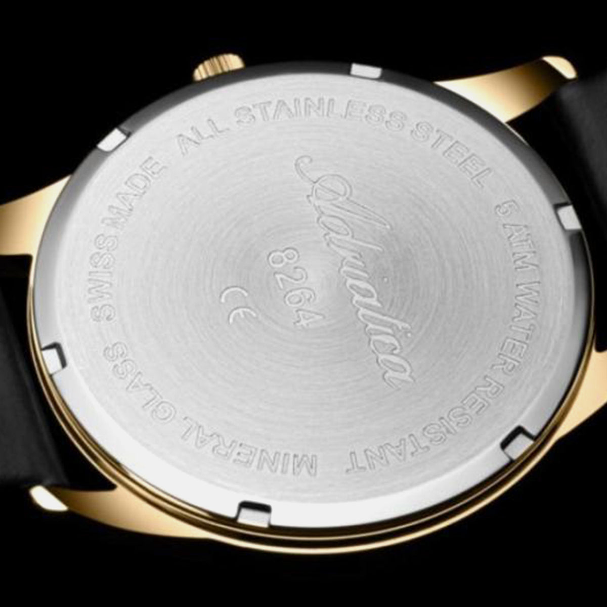 Men Quartz Silver Dial Analog Leather Watch A8264.1253XLQ