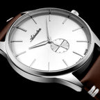 Men Quartz Silver Dial Analog Leather Watch A8264.5213Q