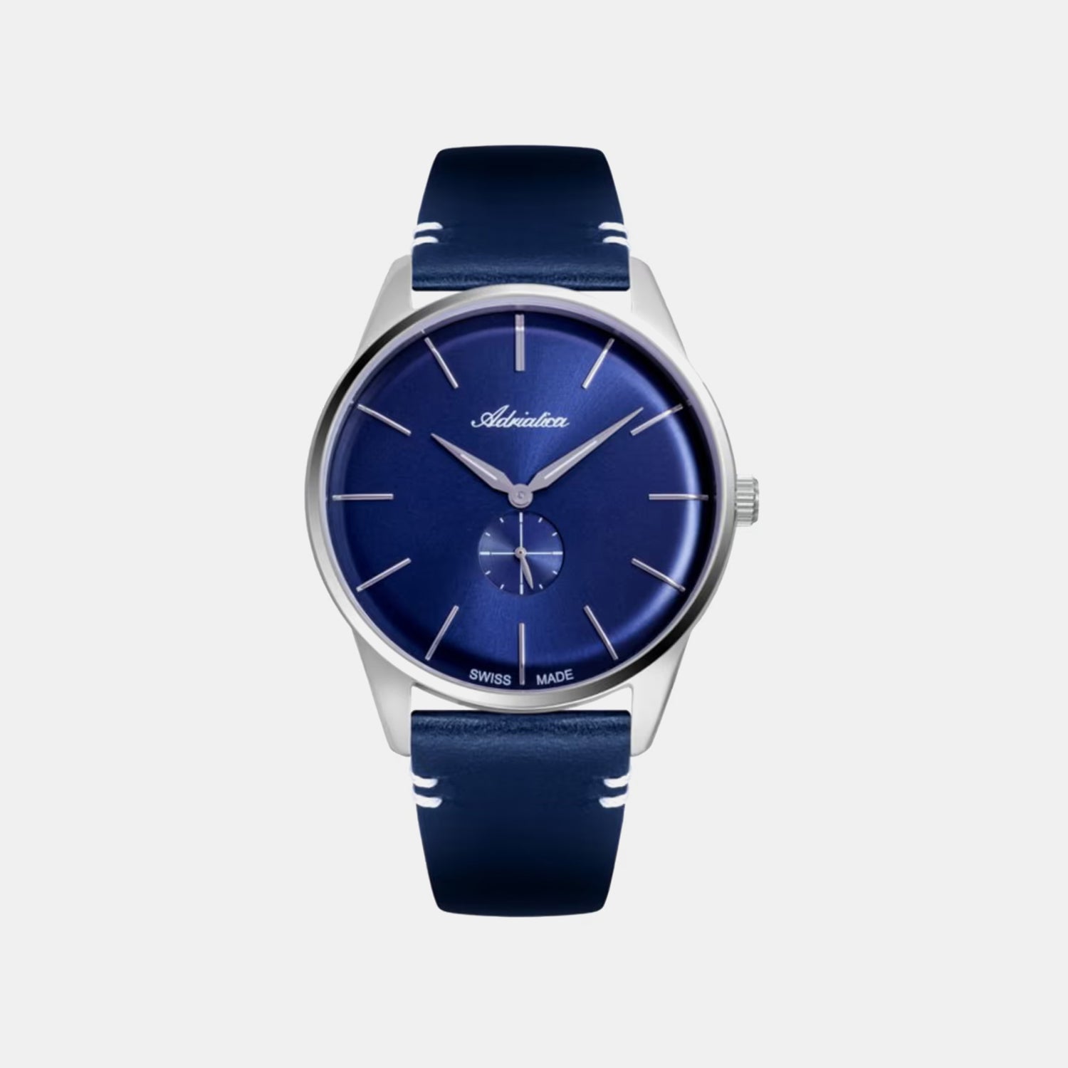 Men Quartz Blue Dial Analog Leather Watch A8264.5215Q