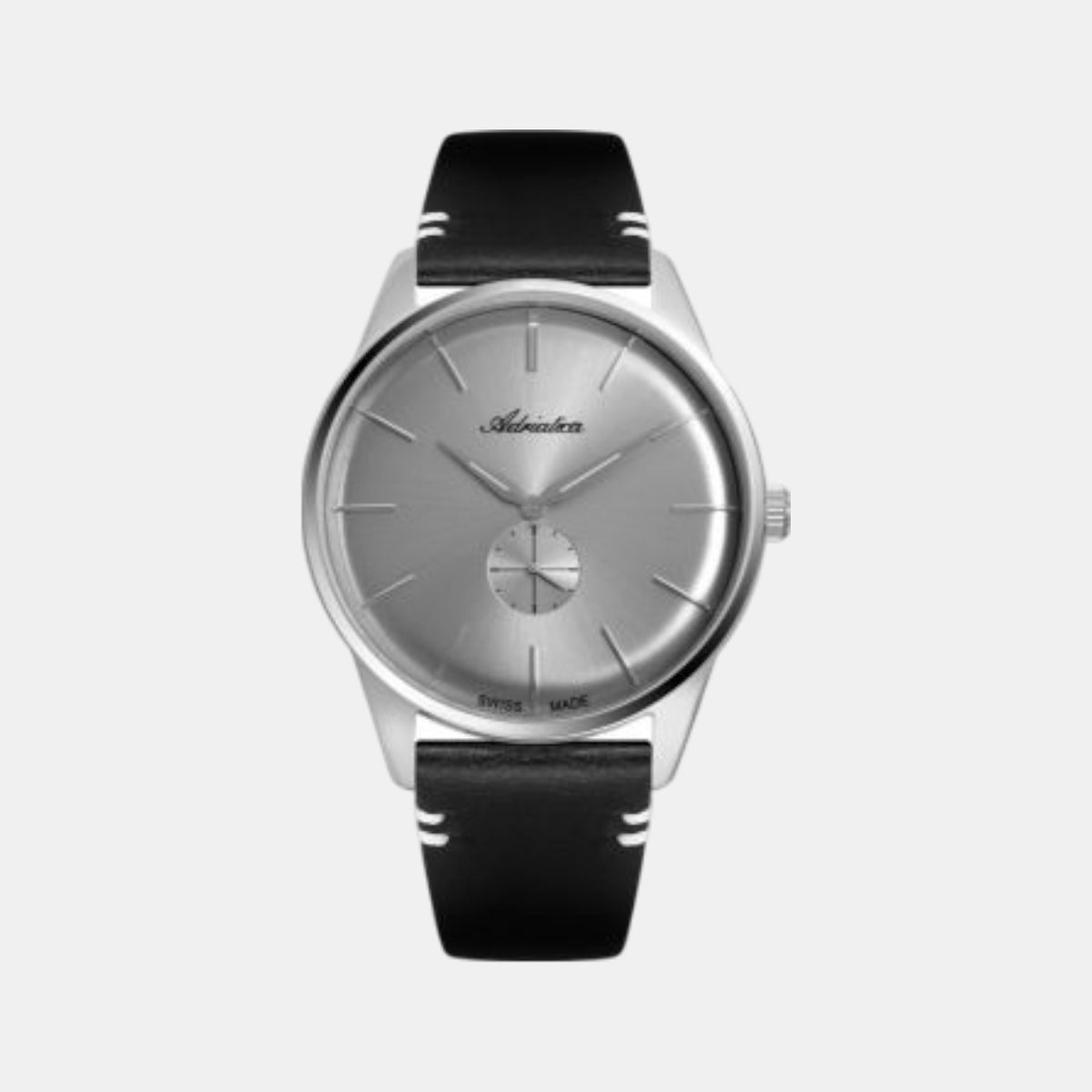 Men Quartz Grey Dial Analog Leather Watch A8264.5217Q