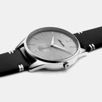 Men Quartz Grey Dial Analog Leather Watch A8264.5257XLQ