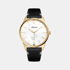 Men Quartz Silver Dial Analog Leather Watch A8264.1253XLQ