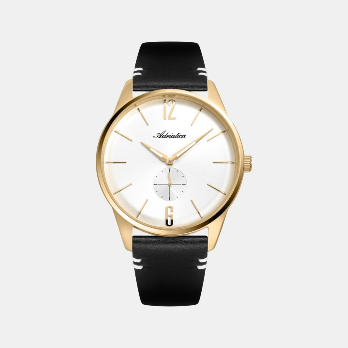 Men Quartz Silver Dial Analog Leather Watch A8264.1253XLQ