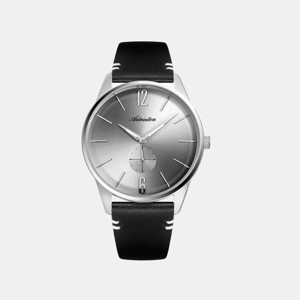 Men Quartz Grey Dial Analog Leather Watch A8264.5257XLQ
