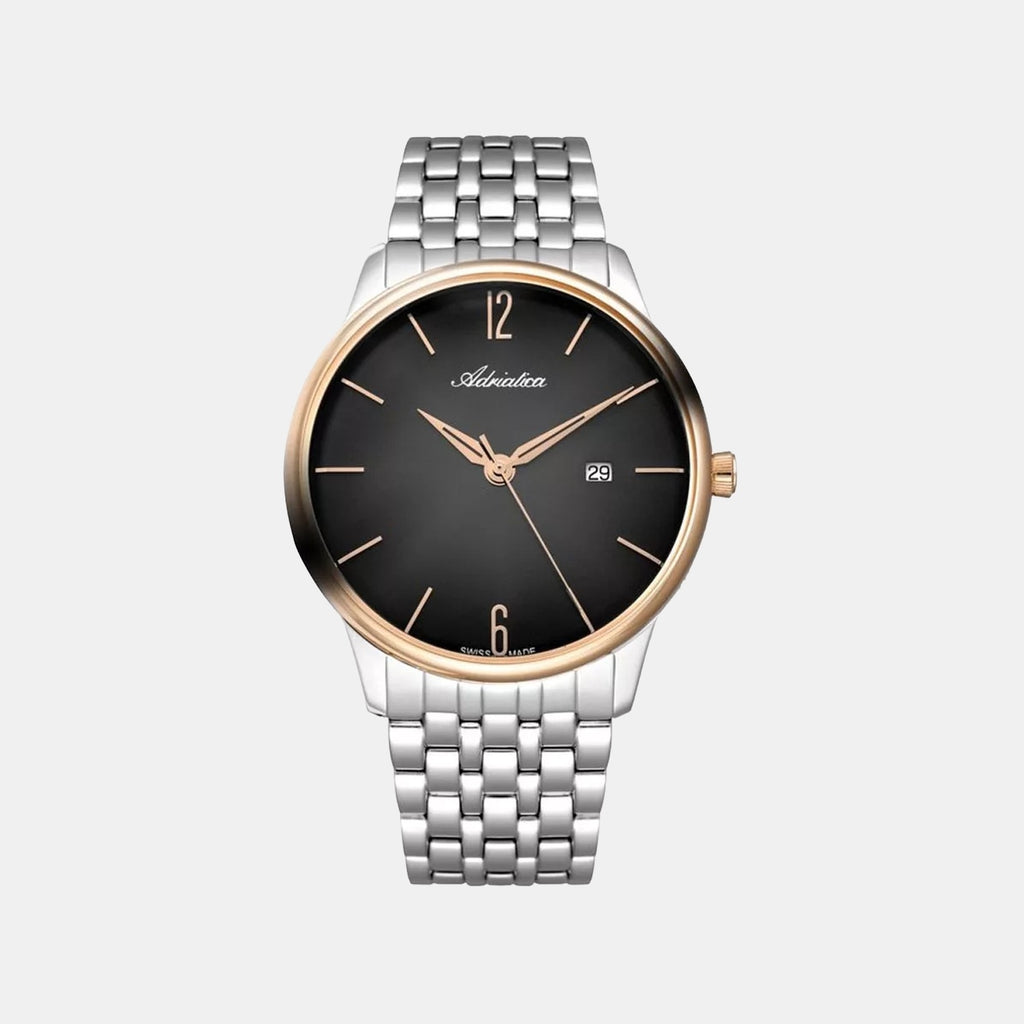 Men Quartz Grey Dial Analog Stainless Steel Watch A8269.R156Q