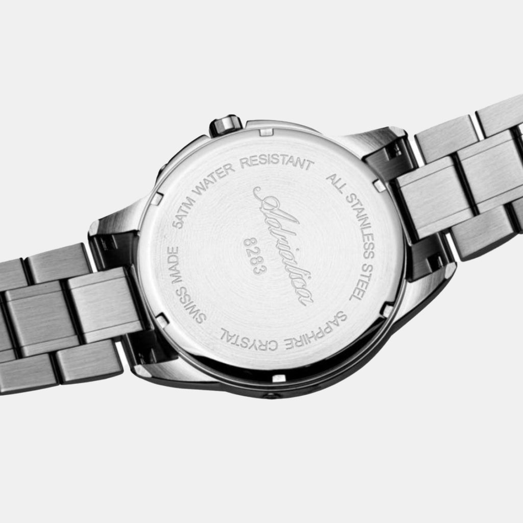 Moonphase Men Quartz Black Dial Multi-Function Stainless Steel Watch A8283.R166QF