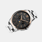 Moonphase Men Quartz Black Dial Multi-Function Stainless Steel Watch A8283.R166QF