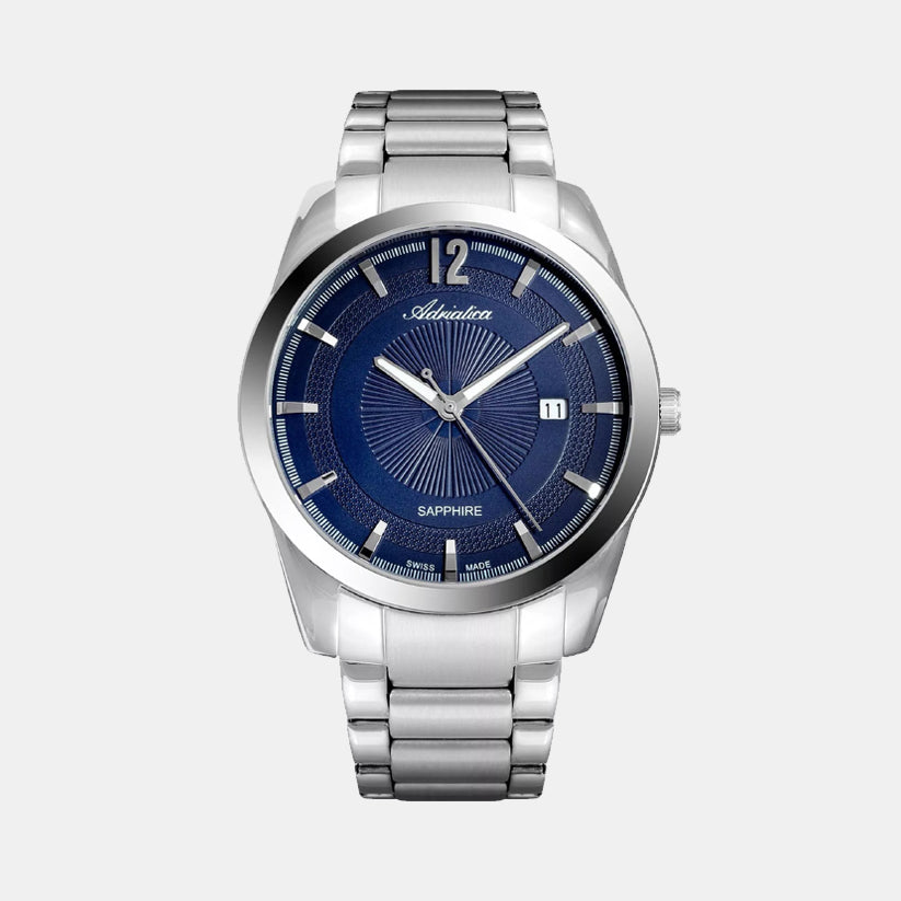 Premiere Men Quartz Blue Dial Analog Stainless Steel Watch A8306.5115Q