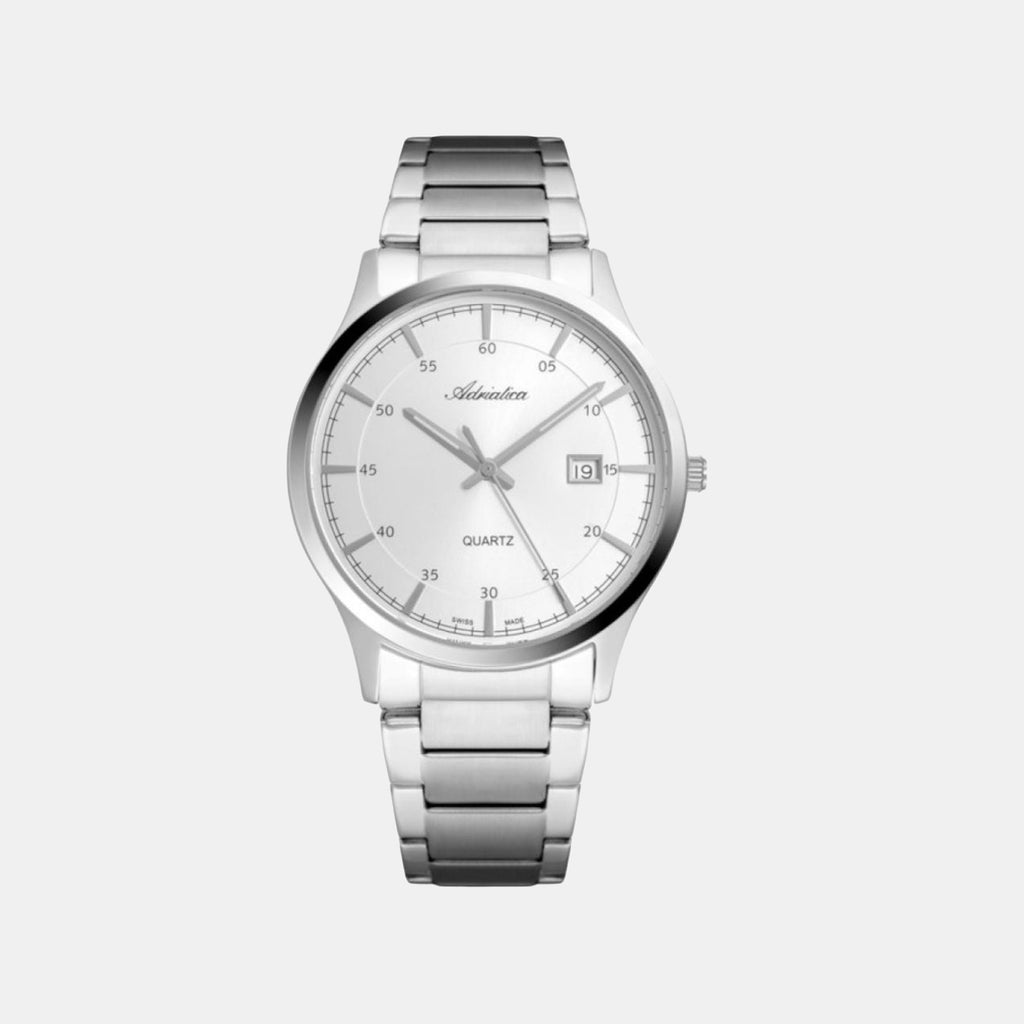Premiere Men Quartz Silver Dial Analog Stainless Steel Watch A8302.5113Q