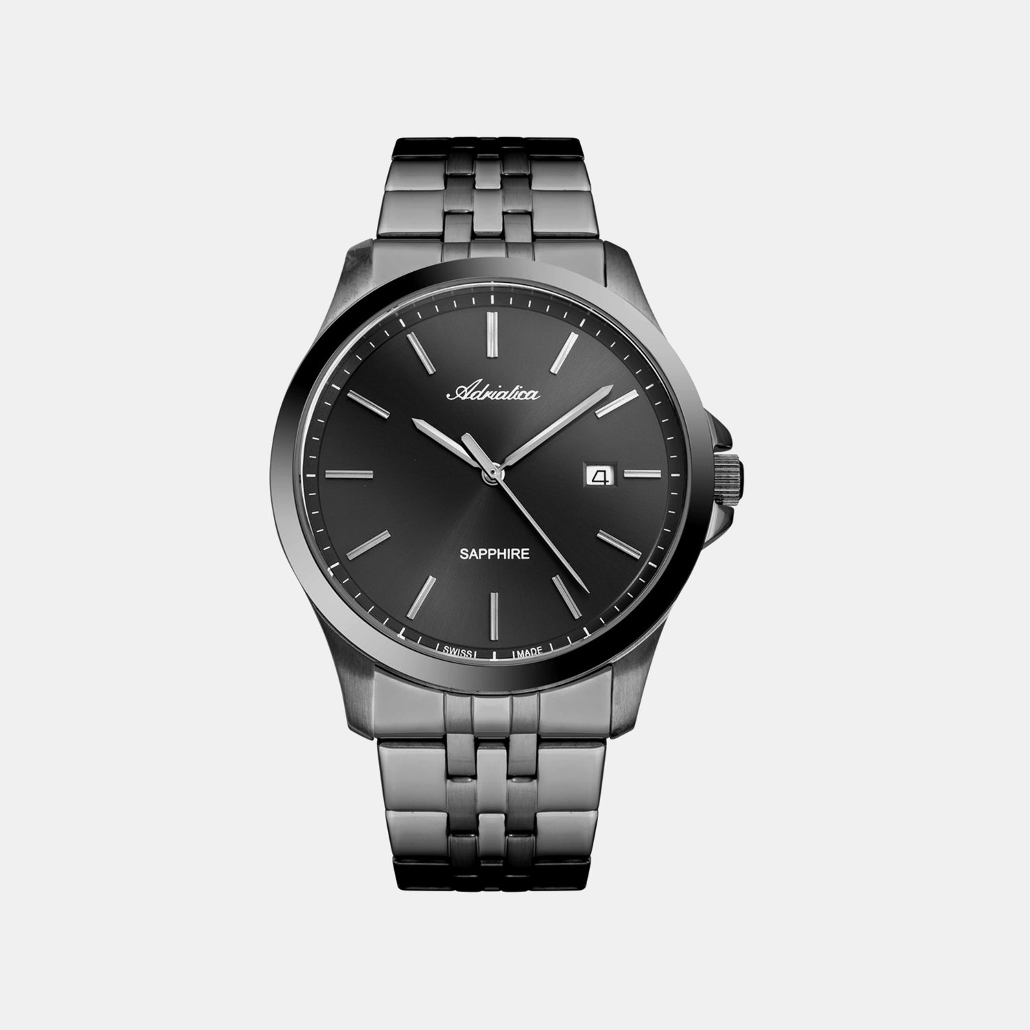 Premiere Men Quartz Gun Dial Analog Stainless Steel Watch A8303.S116Q