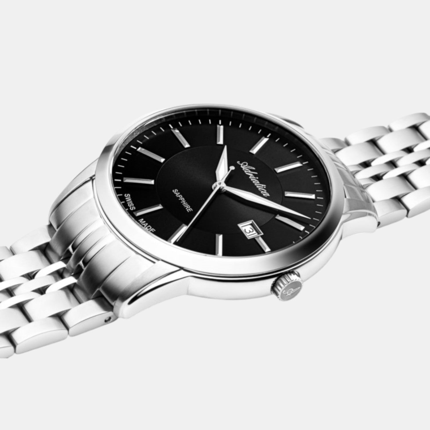 Adriatica Men Quartz Black Dial Analog Stainless Steel Watch A8306.5114Q-2