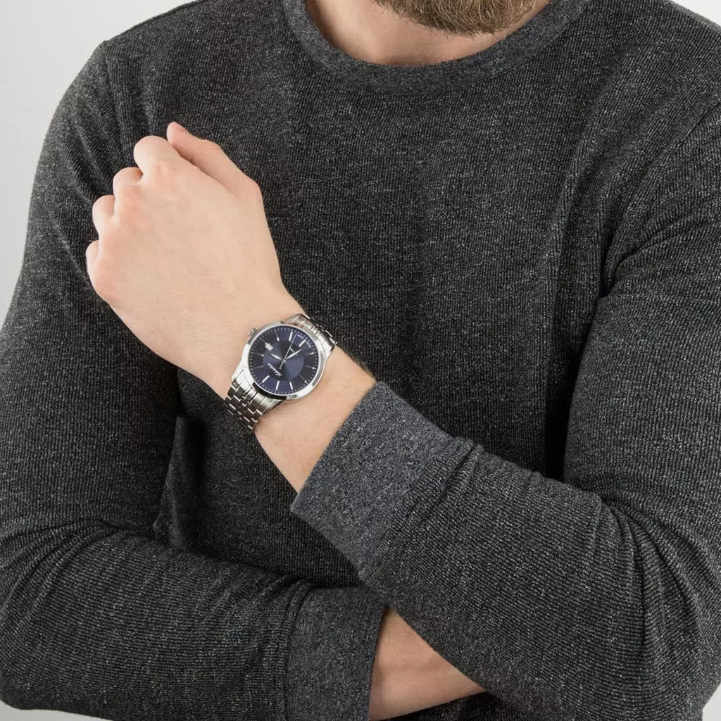 Premiere Men Quartz Blue Dial Analog Stainless Steel Watch A8306.5115Q